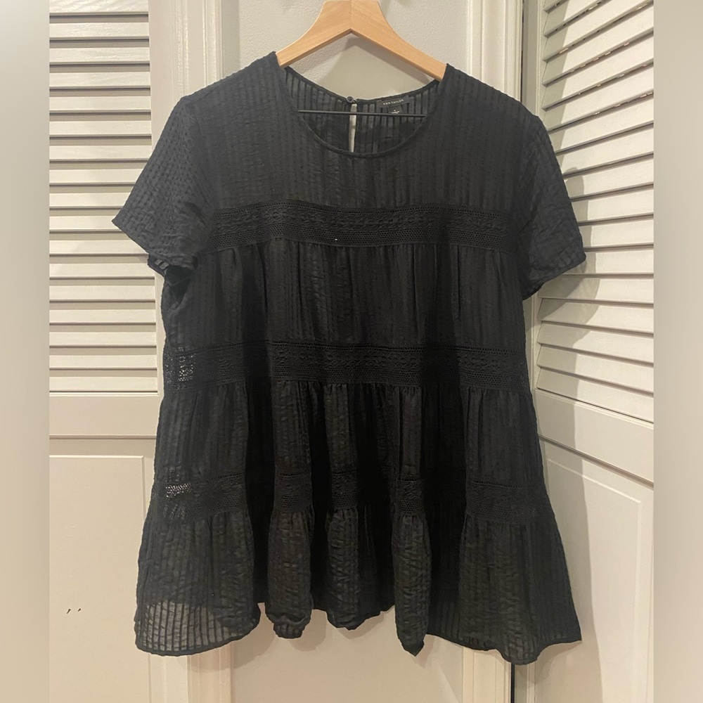 Ann Taylor black blouse